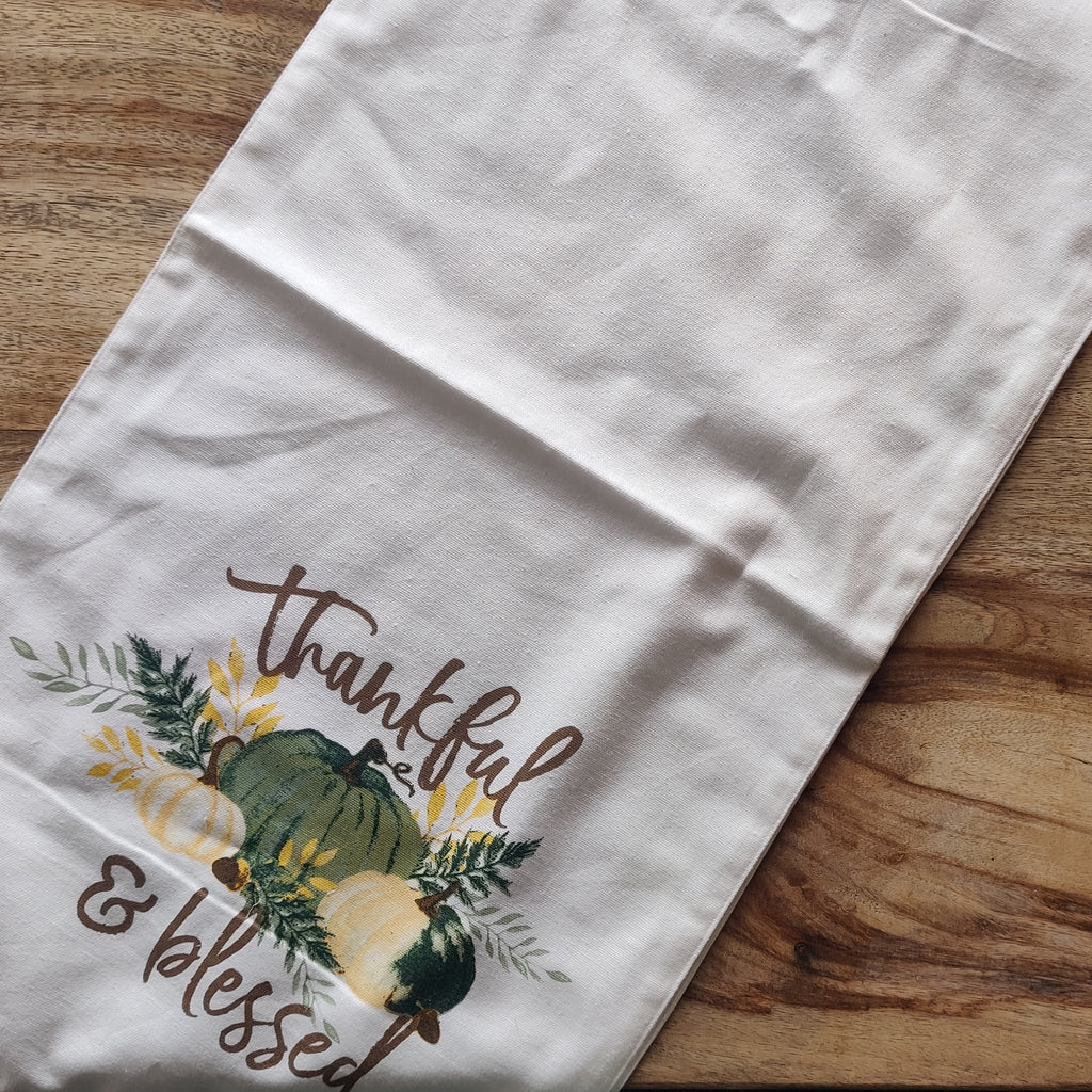 Thankful & blessed table runner