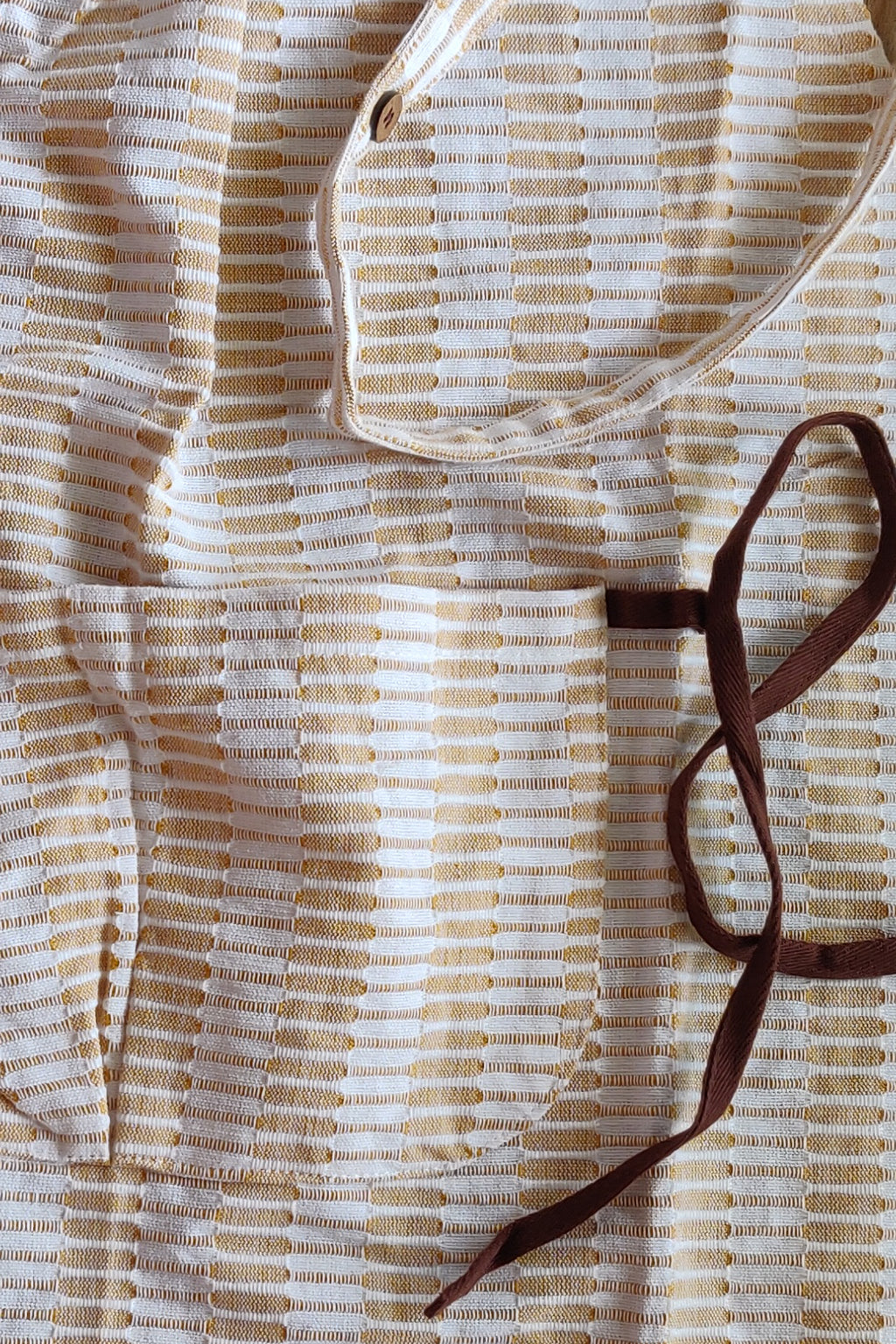 White stripes cotton kitchen apron