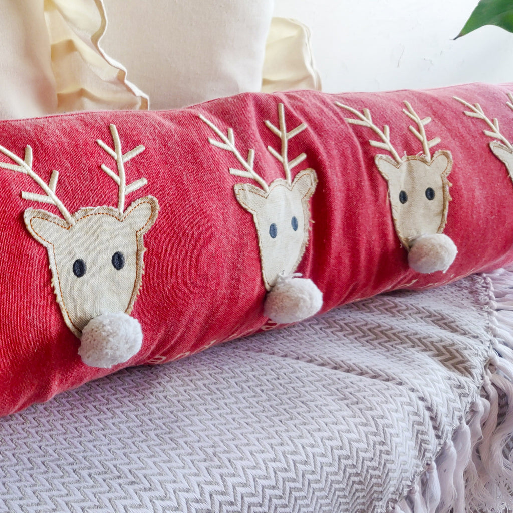 And to all a good night -reindeer christmas pillow
