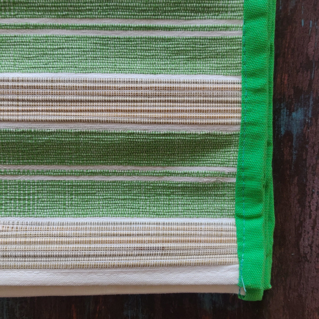 Bamboo green placemats & napkins set of 6