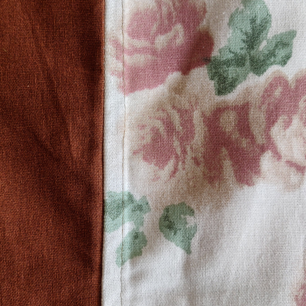Vintage rose print king size bedspread